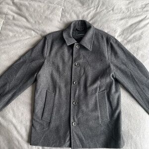 Wool blend sailor cut coat